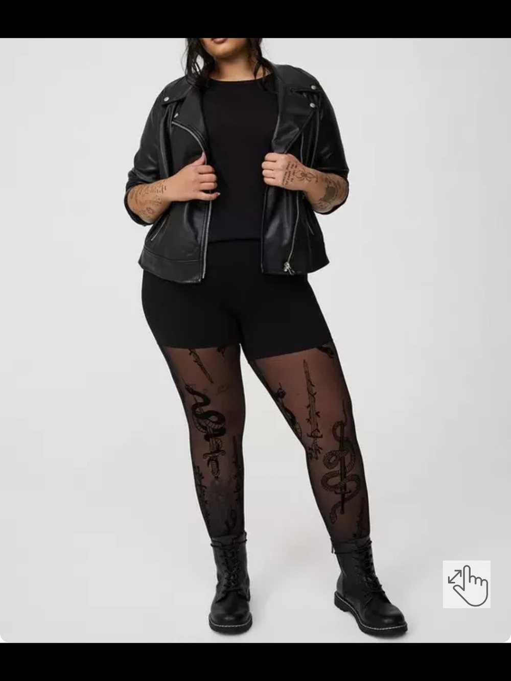 Torrid NWT/NIP Flocked 'Snakes and Daggers' Leggings